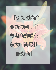 引领时尚产业新浪潮，宝尊电商蝉联京东大时尚最佳服务商