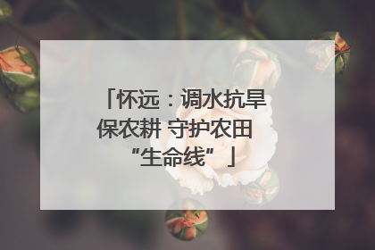 怀远：调水抗旱保农耕 守护农田 “生命线”