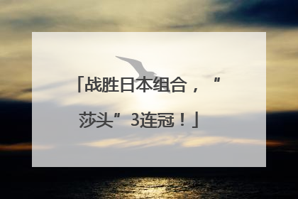 战胜日本组合，“莎头”3连冠！