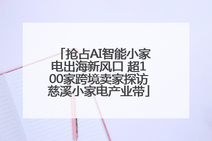 抢占AI智能小家电出海新风口 超100家跨境卖家探访慈溪小家电产业带