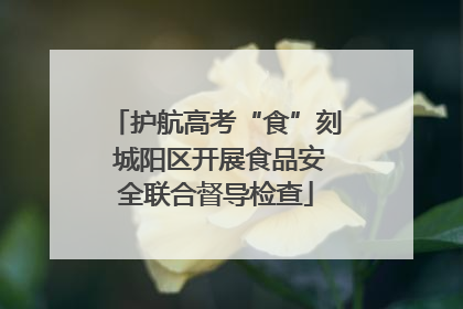 护航高考“食”刻 城阳区开展食品安全联合督导检查