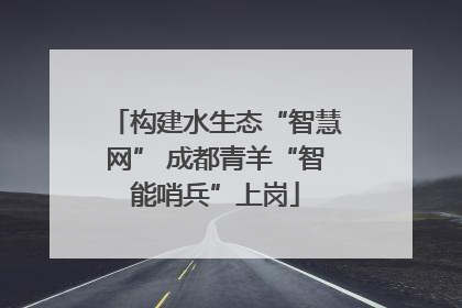 构建水生态“智慧网” 成都青羊“智能哨兵”上岗