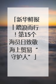 新华鲜报丨踏浪而行！第15个海员日致敬海上贸易“守护人”