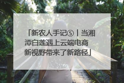 新农人手记⑤丨当湘潭白莲遇上云端电商 新视野带来了新路径