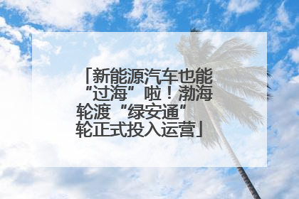 新能源汽车也能“过海”啦！渤海轮渡“绿安通” 轮正式投入运营
