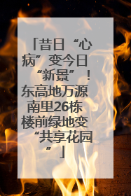 昔日“心病”变今日“新景”！东高地万源南里26栋楼前绿地变“共享花园”