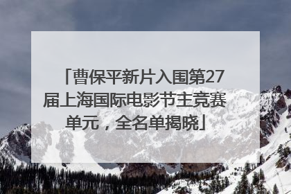 曹保平新片入围第27届上海国际电影节主竞赛单元，全名单揭晓