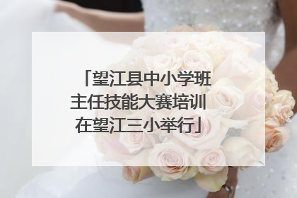 望江县中小学班主任技能大赛培训在望江三小举行