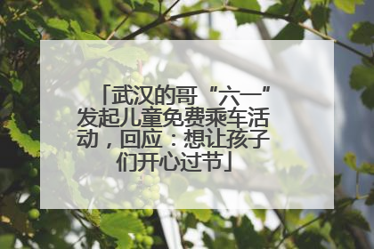 武汉的哥“六一”发起儿童免费乘车活动，回应：想让孩子们开心过节