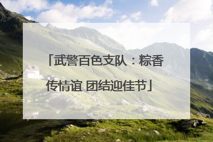 武警百色支队：粽香传情谊 团结迎佳节