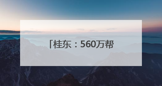 桂东：560万帮扶资金的背后故事