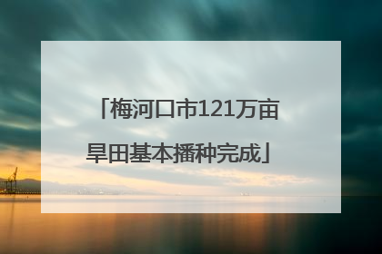 梅河口市121万亩旱田基本播种完成
