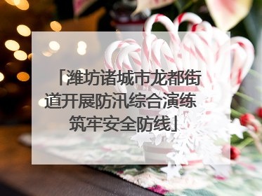 潍坊诸城市龙都街道开展防汛综合演练 筑牢安全防线