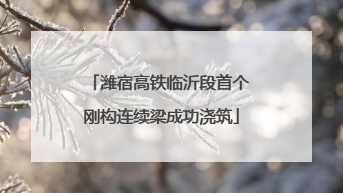 潍宿高铁临沂段首个刚构连续梁成功浇筑