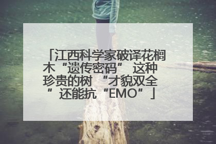 江西科学家破译花榈木“遗传密码” 这种珍贵的树 “才貌双全”还能抗“EMO”