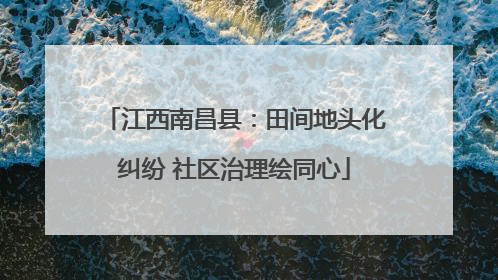 江西南昌县：田间地头化纠纷 社区治理绘同心