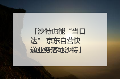 沙特也能“当日达” 京东自营快递业务落地沙特