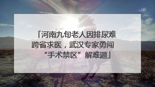 河南九旬老人因排尿难跨省求医，武汉专家勇闯“手术禁区”解难题