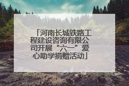 河南长城铁路工程建设咨询有限公司开展“六一”爱心助学捐赠活动