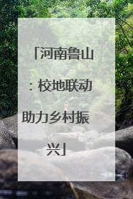 河南鲁山：校地联动助力乡村振兴