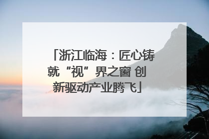 浙江临海：匠心铸就“视”界之窗 创新驱动产业腾飞