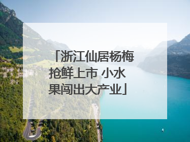 浙江仙居杨梅抢鲜上市 小水果闯出大产业