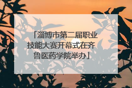 淄博市第二届职业技能大赛开幕式在齐鲁医药学院举办