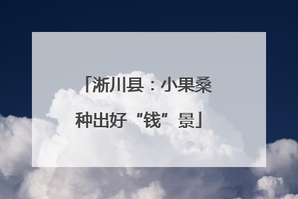 淅川县：小果桑种出好“钱”景