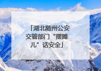 湖北随州公安交管部门“摆摊儿”话安全