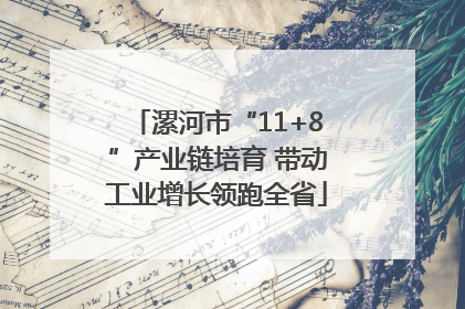 漯河市“11+8”产业链培育 带动工业增长领跑全省