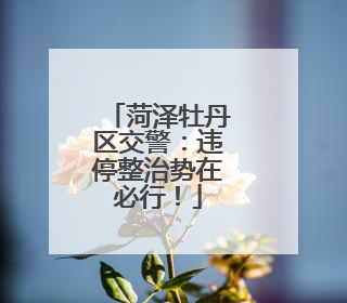 菏泽牡丹区交警：违停整治势在必行！