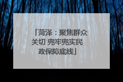 菏泽：聚焦群众关切 兜牢兜实民政保障底线