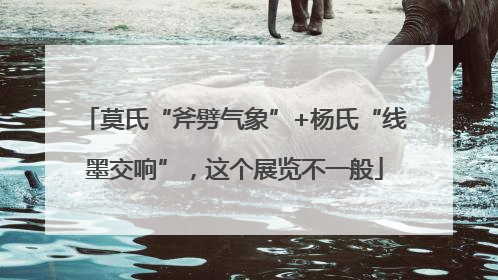 莫氏“斧劈气象”+杨氏“线墨交响”，这个展览不一般