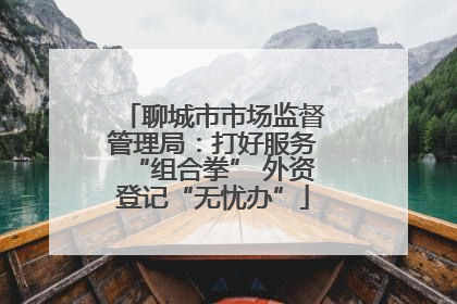 聊城市市场监督管理局：打好服务“组合拳” 外资登记“无忧办”