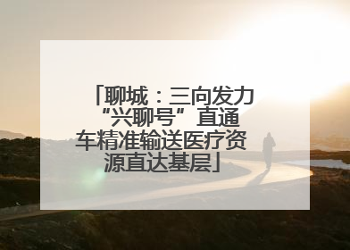 聊城：三向发力 “兴聊号”直通车精准输送医疗资源直达基层