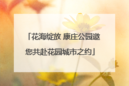 花海绽放 康庄公园邀您共赴花园城市之约