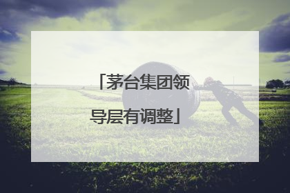 茅台集团领导层有调整