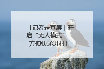 记者走基层｜开启“无人模式” 方便快递进村