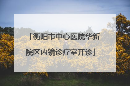 衡阳市中心医院华新院区内镜诊疗室开诊
