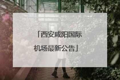 西安咸阳国际机场最新公告
