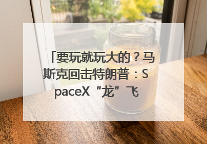 要玩就玩大的？马斯克回击特朗普：SpaceX“龙”飞船将立即退役！