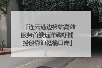 连云港边检站高效服务首艘远洋磷虾捕捞船靠泊赣榆口岸