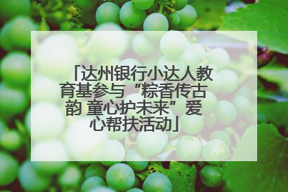 达州银行小达人教育基参与“粽香传古韵 童心护未来”爱心帮扶活动