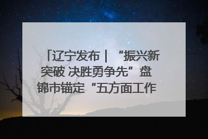 辽宁发布｜“振兴新突破 决胜勇争先”盘锦市锚定“五方面工作”力争全年地区生产总值增长5.5%左右