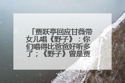 贾跃亭回应甘薇带女儿唱《野子》：你们唱得比爸爸好听多了；《野子》曾是贾跃亭“代表作”