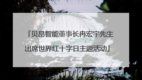 贝昂智能董事长冉宏宇先生出席世界红十字日主题活动