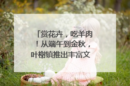 赏花卉，吃羊肉！从端午到金秋，叶榭镇推出丰富文旅活动邀您爽玩