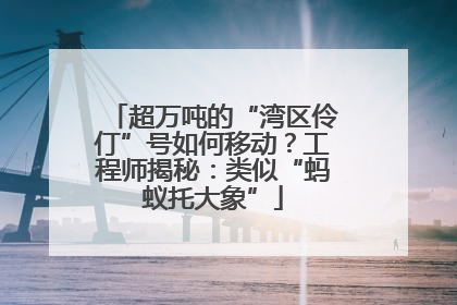 超万吨的“湾区伶仃”号如何移动？工程师揭秘：类似“蚂蚁托大象”