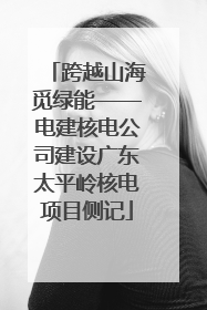 跨越山海觅绿能——电建核电公司建设广东太平岭核电项目侧记