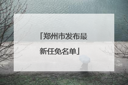 郑州市发布最新任免名单